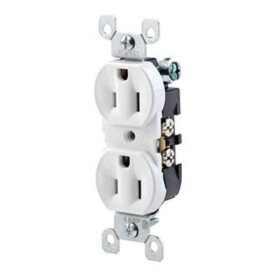 Electrical Receptacle Outlet Shop Colored Electrical Outlets White   Duplex Wiring Receptacles 