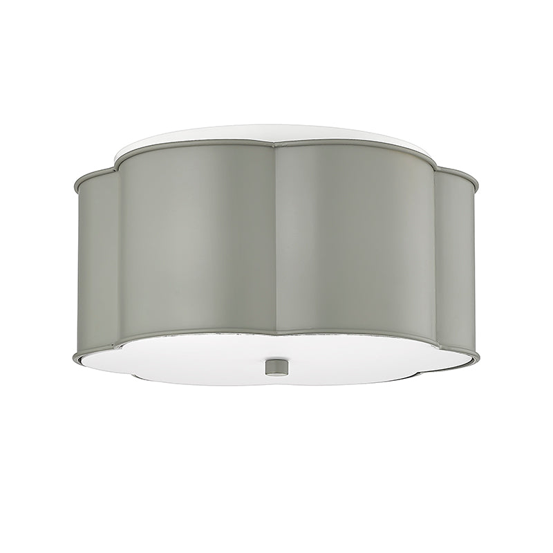 Millennium Lighting, 3 Light Flush Mount Ceiling Light, Cement Gray or Matte White Finish