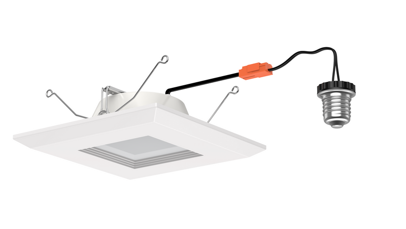 6 Inch LED RGB+W Smart Square Retrofit Downlight, 12W, CCT Selectable, 120V