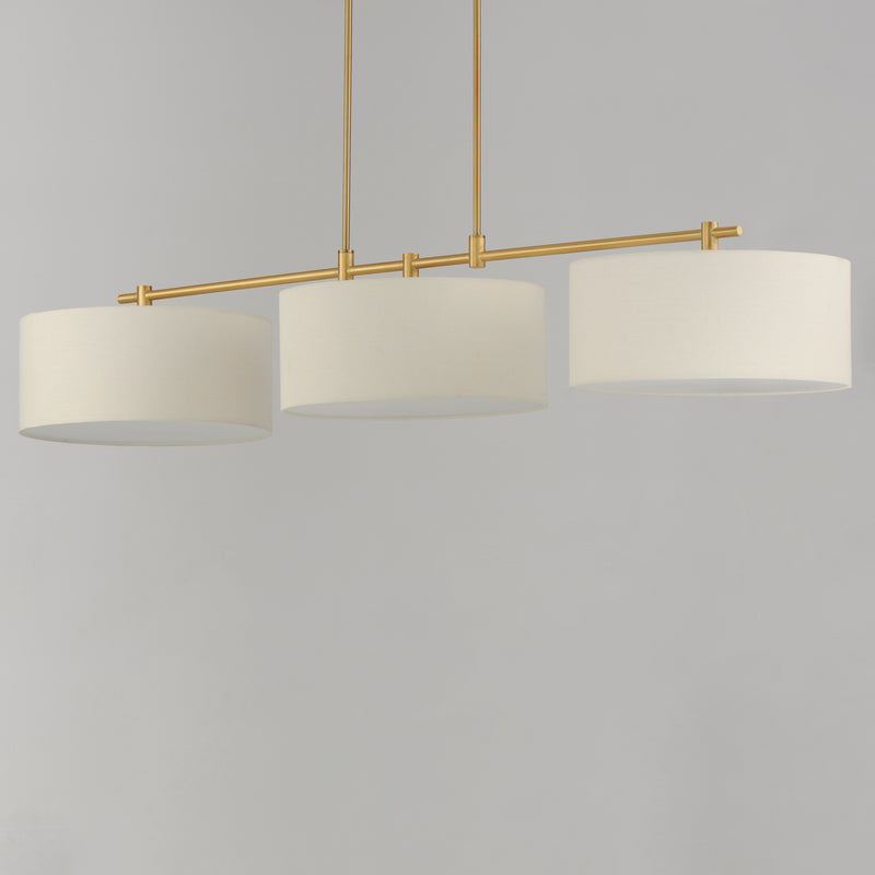 Bongo 3-Light Pendant, Natural Aged Brass, Oil Rubbed Bronze or Satin Nickel Finish