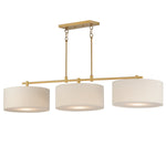 Bongo 3-Light Pendant, Natural Aged Brass, Oil Rubbed Bronze or Satin Nickel Finish