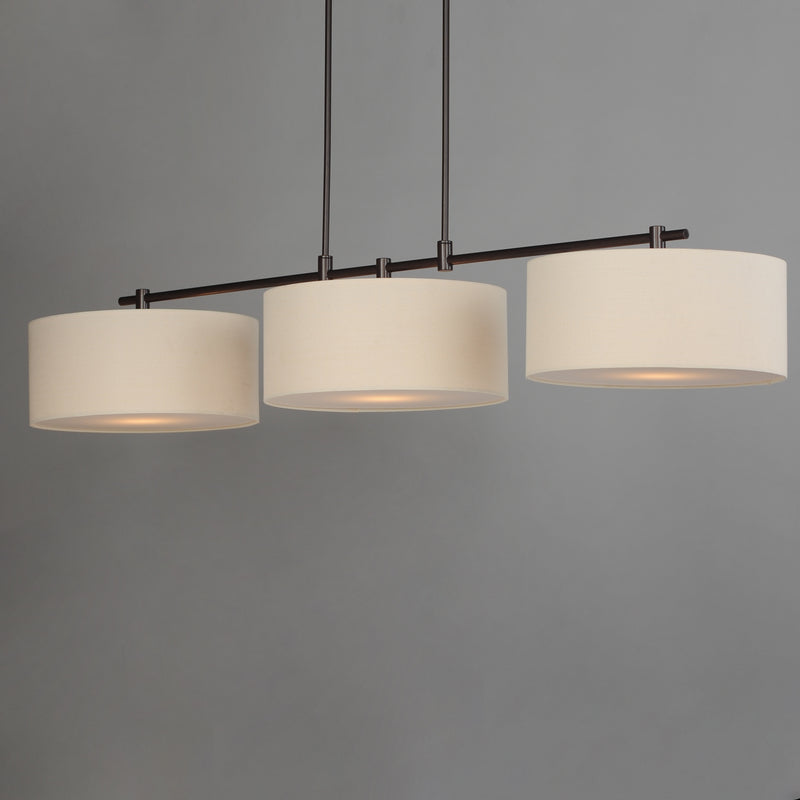 Bongo 3-Light Pendant, Natural Aged Brass, Oil Rubbed Bronze or Satin Nickel Finish