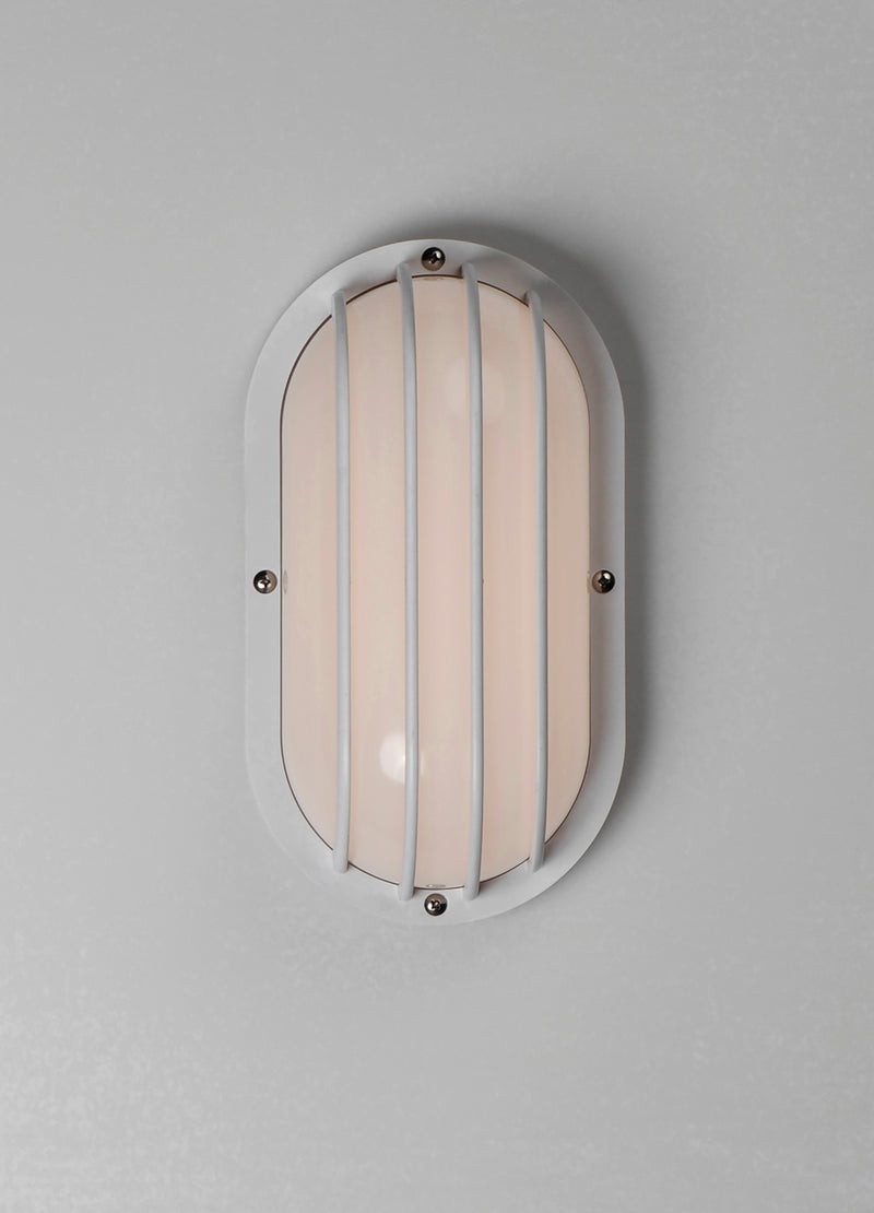 Bulwark 1-Light Outdoor Wall Sconce, Black or White