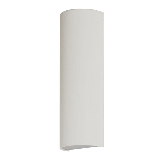 Prime 18" Tall LED Sconce, 820 Lumens, 12W, 3000K, 120V White Linen, Oatmeal, Black Organza, or Grass Cloth Finish