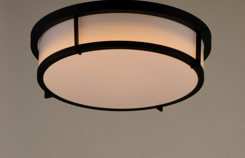 17" LED 3 Light Flush Mount , 120W, 120V, Available in Black, Satin Brass, or Satin Nickel