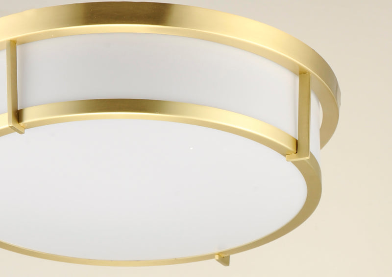 17" LED 3 Light Flush Mount , 120W, 120V, Available in Black, Satin Brass, or Satin Nickel