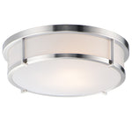 17" LED 3 Light Flush Mount , 120W, 120V, Available in Black, Satin Brass, or Satin Nickel