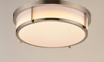 17" LED 3 Light Flush Mount , 120W, 120V, Available in Black, Satin Brass, or Satin Nickel