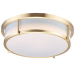 13" LED 2 Light Flush Mount , 120W, 120V, Available in Black, Satin Brass, or Satin Nickel