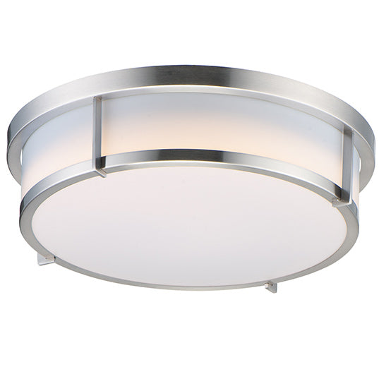 13" LED 2 Light Flush Mount , 120W, 120V, Available in Black, Satin Brass, or Satin Nickel