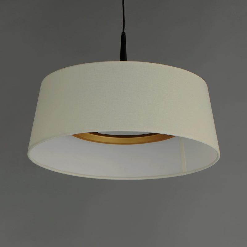 Paramount 16" LED Pendant, Natural Aged Brass or Black