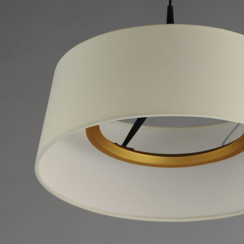 Paramount 16" LED Pendant, Natural Aged Brass or Black