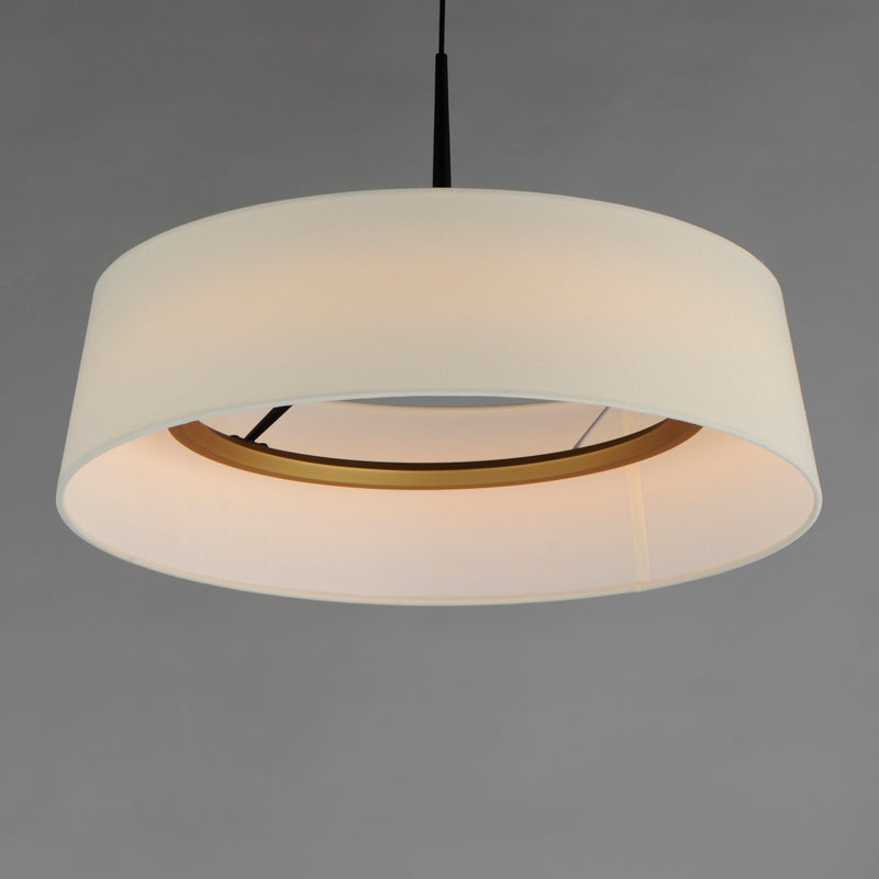 Paramount 21" LED Pendant, Natural Aged Brass or Black