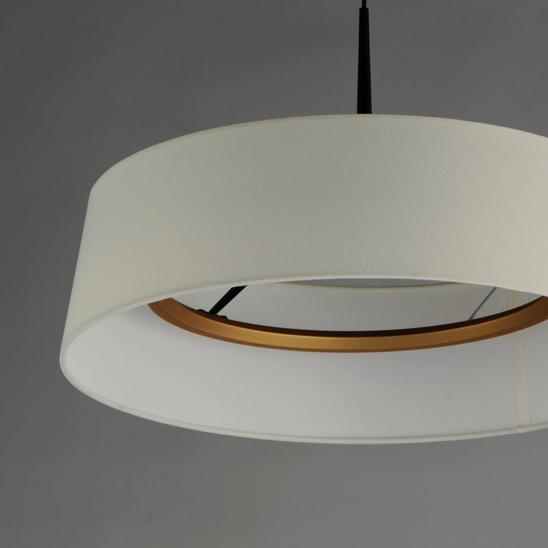 Paramount 21" LED Pendant, Natural Aged Brass or Black