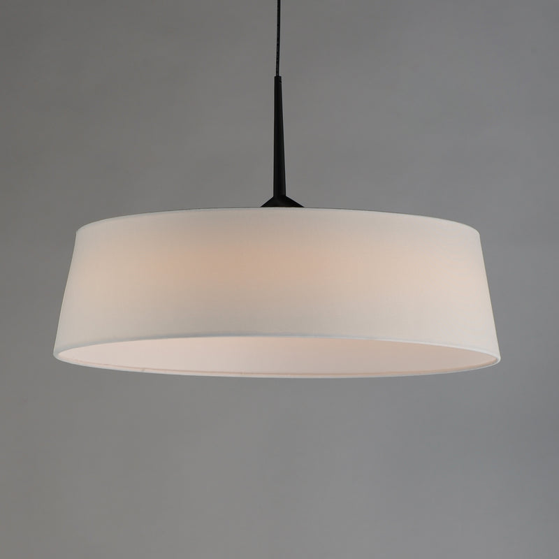 Paramount 21" LED Pendant, Natural Aged Brass or Black