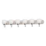 Axis 6-Light Strip Bath Vanity, 360W, 120V, Satin Nickel Finish