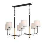 Bozeman 7-Light Linear Chandelier, Natural Wood