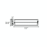 11" LED Undercabinet Bar Light, 6W, 350 Lumens, CCT Selectable, 120V, White or Bronze Finish