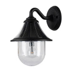 Orion 1-Light Solar Outdoor Wall Sconce, 150 Lumens, 4W, 3.2V, 2700K, Black Finish