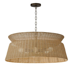 Tulum 6-Light Chandelier, Dark Bronze Finish