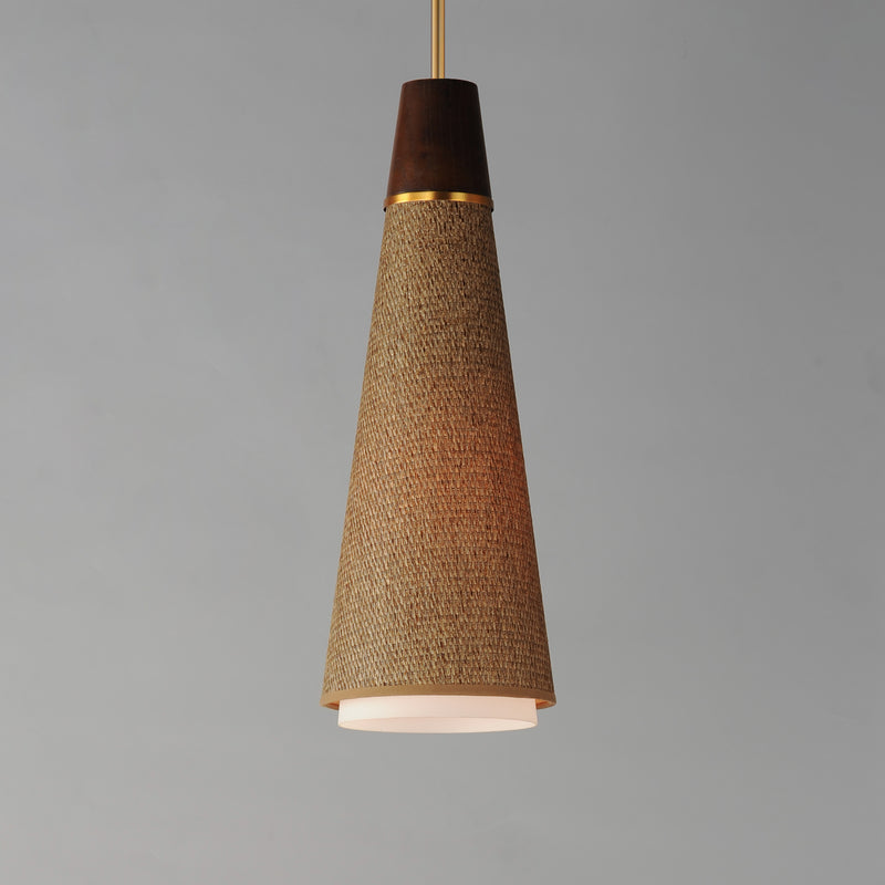 Sumatra 1-Light Pendant, Natural Aged Brass