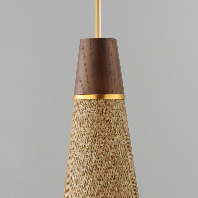 Sumatra 1-Light Pendant, Natural Aged Brass