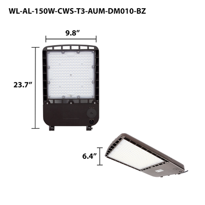 LED Area/Parking Lot Light, 22,007 Lumen Max, Wattage & CCT Selectable, Type II, III, IV, or V Optics, 120-277V