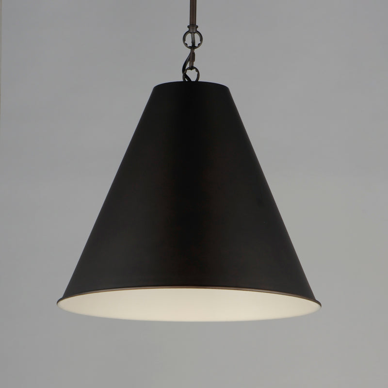 Veritas 18" 1-Light Pendant, Chestnut Bronze, Heritage, or Satin Nickel