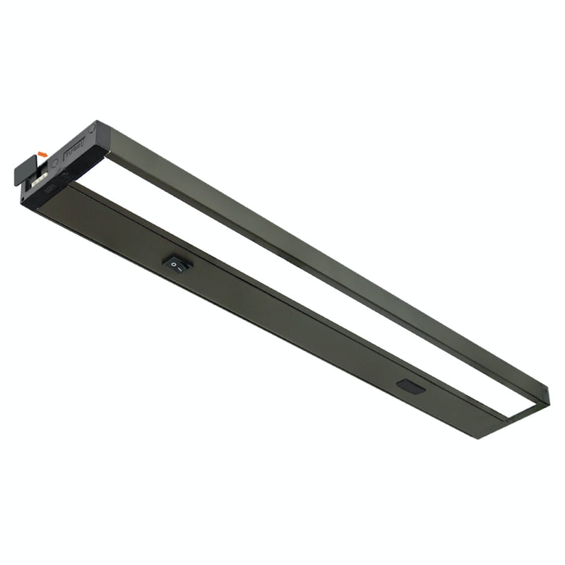 28" LED Undercabinet Bar Light, 12W, 900 Lumens, CCT Selectable, 120V, White or Bronze Finish