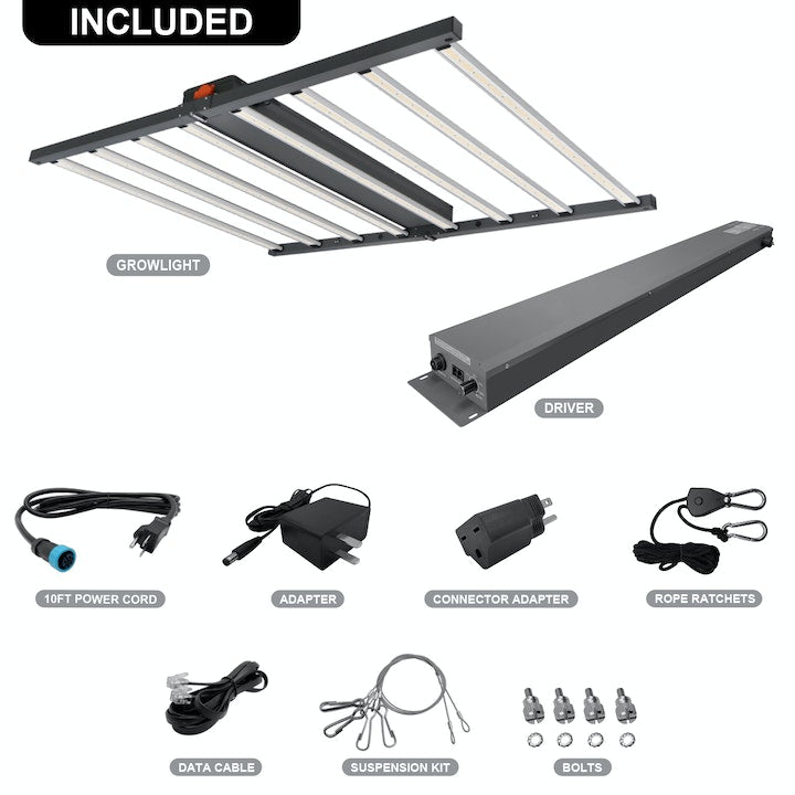 LED Commercial Grow Light, Qube-Line, 2496 Lumens, 960W, 120-277V