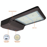 Large LED Area/Parking Lot Light, 42000 Lumen Max, Wattage and CCT Selectable, 120-277V, Bronze Finish