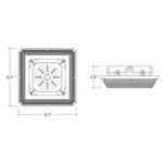 ARCY-Line: Square Canopy Fixture, 13050 Lumen Max, Wattage and CCT Selectable, 120-277V, Bronze or White Finish