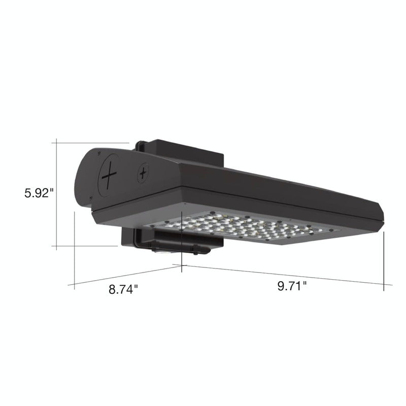 LED Full Cut Off Adjustable Wall Pack, 13000 Lumen Max, Wattage and CCT Selectable, Integrated Photocell, 120-347V