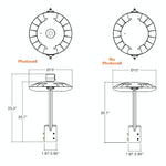 Post Top Light, Wattage and CCT Selectable, 120-277V, Bronze Finish