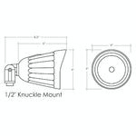 Knuckle Mounted S-Line LED Bullet Flood Light, 25W, 120-277V, 3,500 Lumens, CCT Selectable 3000K/4000K/5000K, Bronze or White Finish