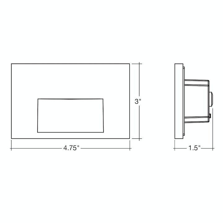 Horizontal Step Light, 3W, CCT Selectable, 120V, Black, White or Brushed Nickel Finish