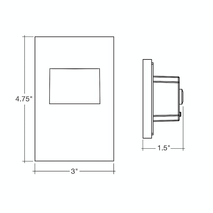 Vertical Step Light, 3W, CCT Selectable, 120V, Black, White or Brushed Nickel Finish