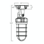 LED Ceiling/Wall Mount Vapor Tight Light, 21W, 2,700 Lumens, CCT Selectable 3000K/4000K/5000K