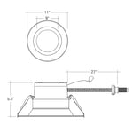 10" Commercial Downlight: CMD-Line, 3300 Lumen Max, Wattage and CCT Selectable, 120-277V