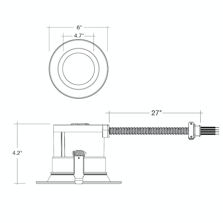 4" Commercial Downlight: CMD-Line, Wattage and CCT Selectable, 120-277V