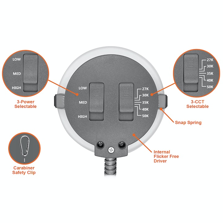 4" Commercial Downlight: CMD-Line, Wattage and CCT Selectable, 120-277V