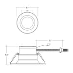 6" Commercial Downlight: CMD-Line, 3000 Lumen Max, Wattage and CCT Selectable, 120-277V