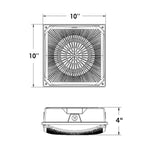 Square Canopy: Slim-Line, 8700 Lumen Max, Wattage and CCT Selectable, 120-277V, White or Bronze Finish