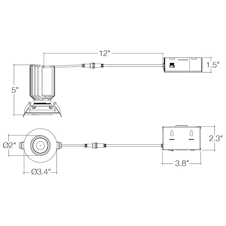 3" Gimbal Downlight: SnapTrim-Line, 12W, 1000 Lumens, CCT Selectable, 120V