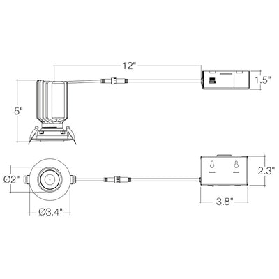 3" Gimbal Downlight: SnapTrim-Line, 12W, 1000 Lumens, CCT Selectable, 120V