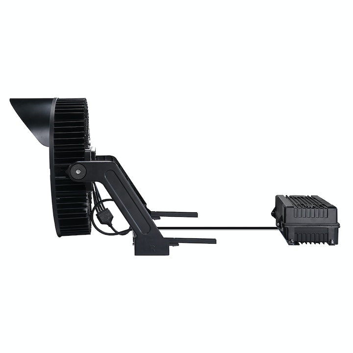 LED Stadium Light, 39000-156000 Lumens, Wattage Selectable, 5000K, Yoke Mount, 120-277V