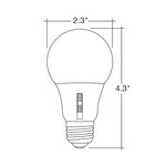 10PK A Bulb Series: 5-CCT LED, A19 60W Equivalent, 9W, 120V