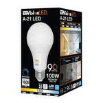 10PK A Bulb Series: 5-CCT LED, A21 100W Equivalent, 15W, 120V