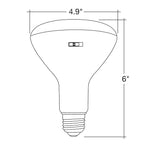 6PK BR Series: 5-CCT LED Bulb, PAR38 100W Equivalent, 13W, 120V