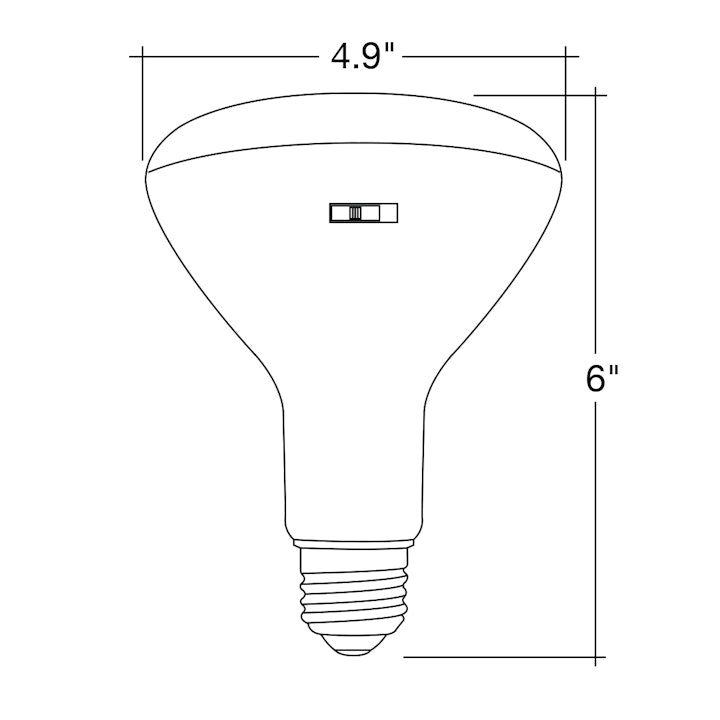 6PK BR Series: 5-CCT LED Bulb, PAR38 100W Equivalent, 13W, 120V